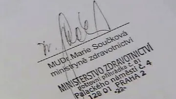 Podpis Marie Součkové