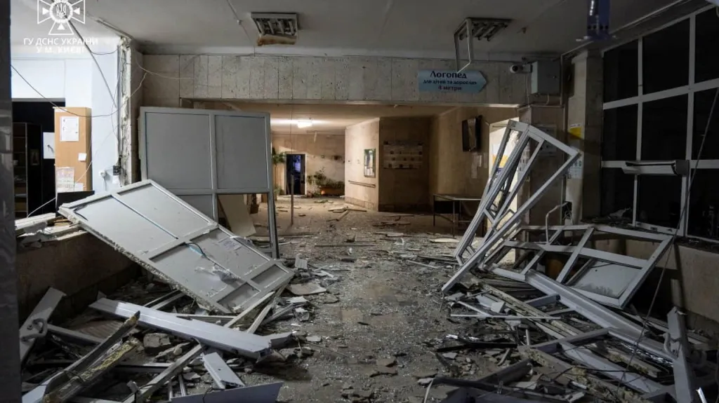 Následky ruského ostřelování Kyjeva