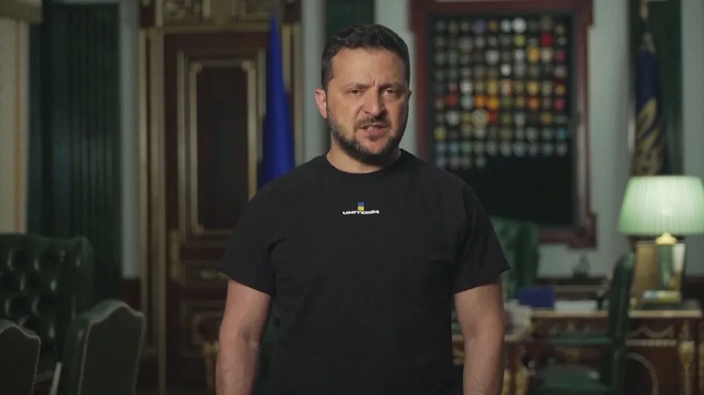 Ukrajinský prezident Volodymyr Zelenskyj v poselství účastníkům summitu