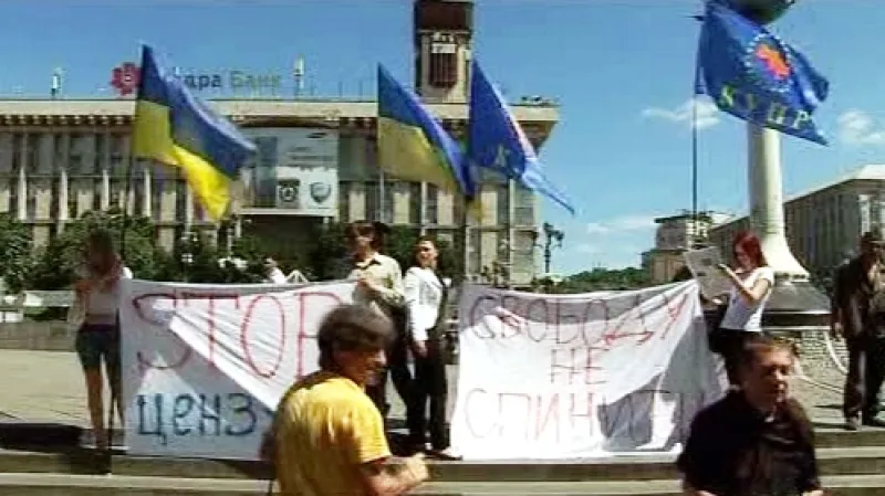 Protest ukrajinských novinářů