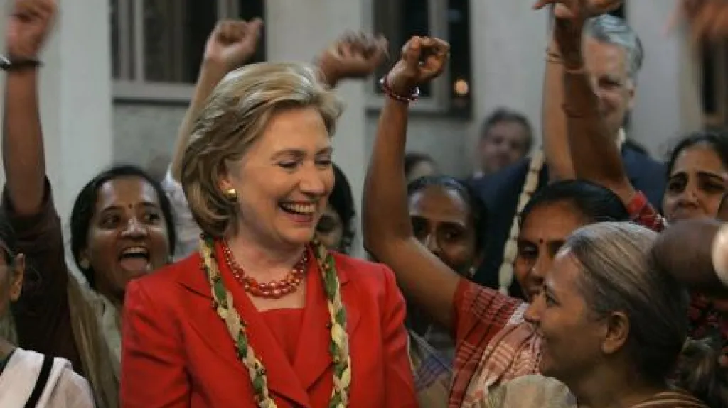 Hillary Clintonová v Indii