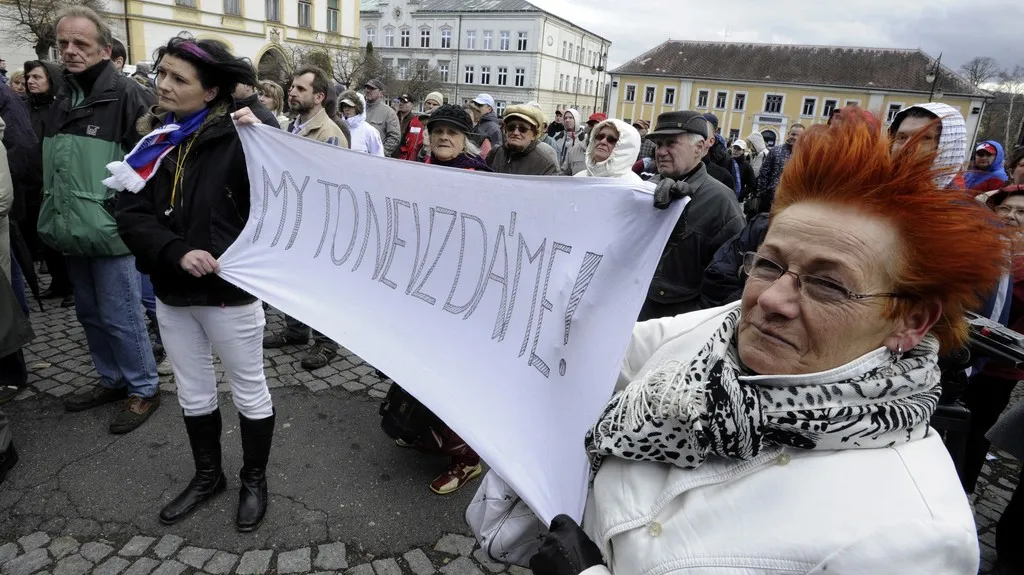 Protest ve Vansdorfu proti vzniku nového ghetta