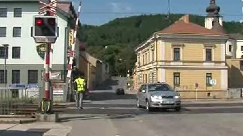 Železniční přejezd v Blansku