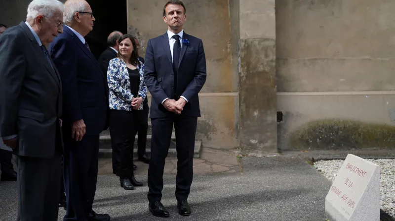 Francouzský prezident Emmanuel Macron uctil památku židovských obětí v Lyonu