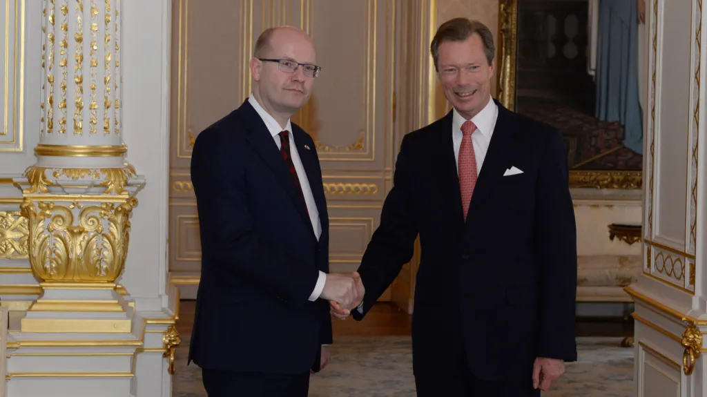 Sobotka při setkání s velkovévodou Jindřichem I. Lucemburským