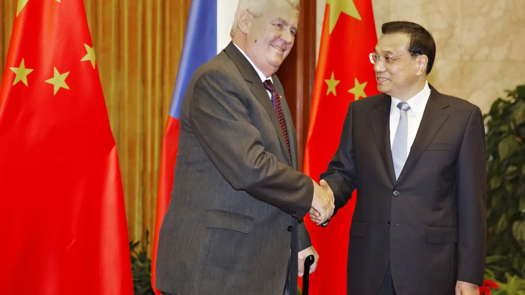 Český prezident s čínským premiérem