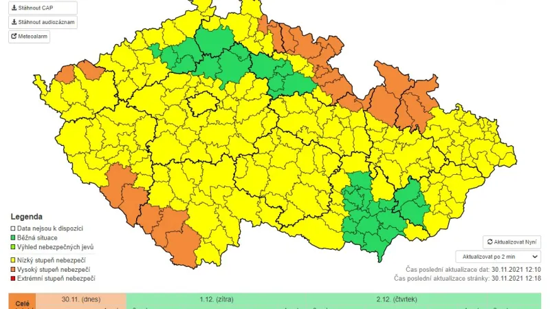 Výstraha meteorologů