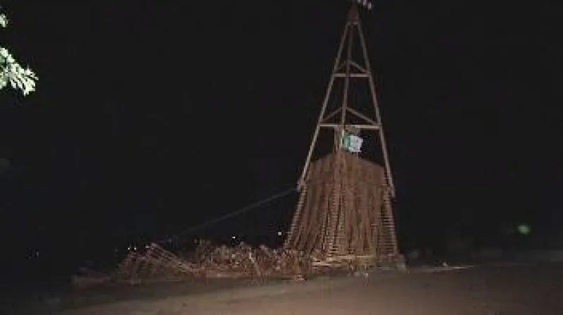 Zničená rozhledna Bára