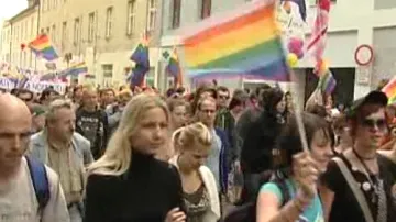 Pochod gayů a lesbiček v Táboře
