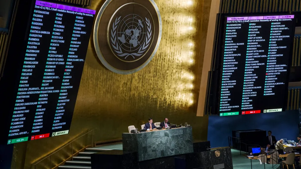 Hlasování VS OSN o americkém embargu vůči Kubě