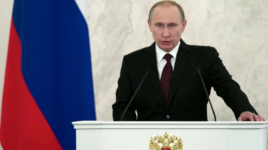 Putin při projevu o stavu země