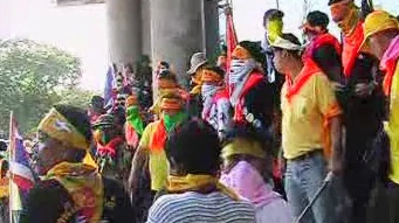 Thajští demonstranti