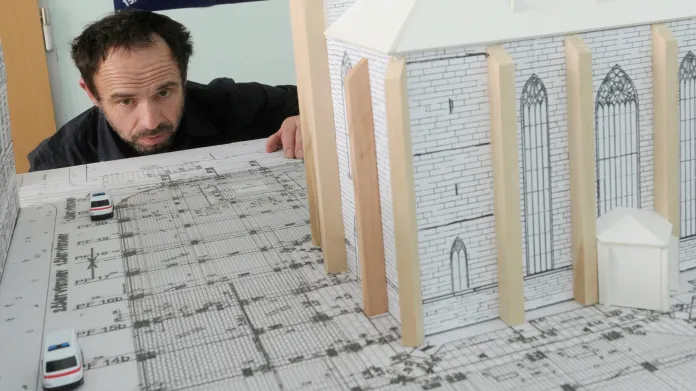 Petr Forman a model plzeňského náměstí