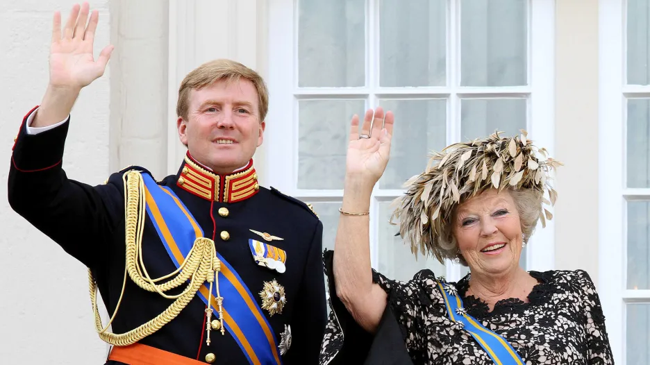 Princ Willem-Alexander a královna Beatrix