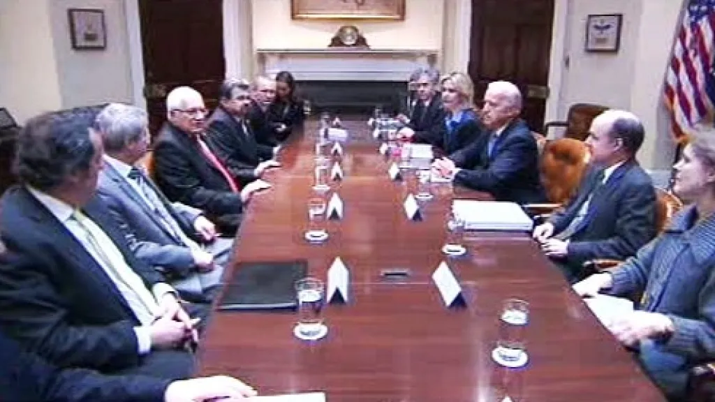 Schůzka Václava Klause a Joea Bidena