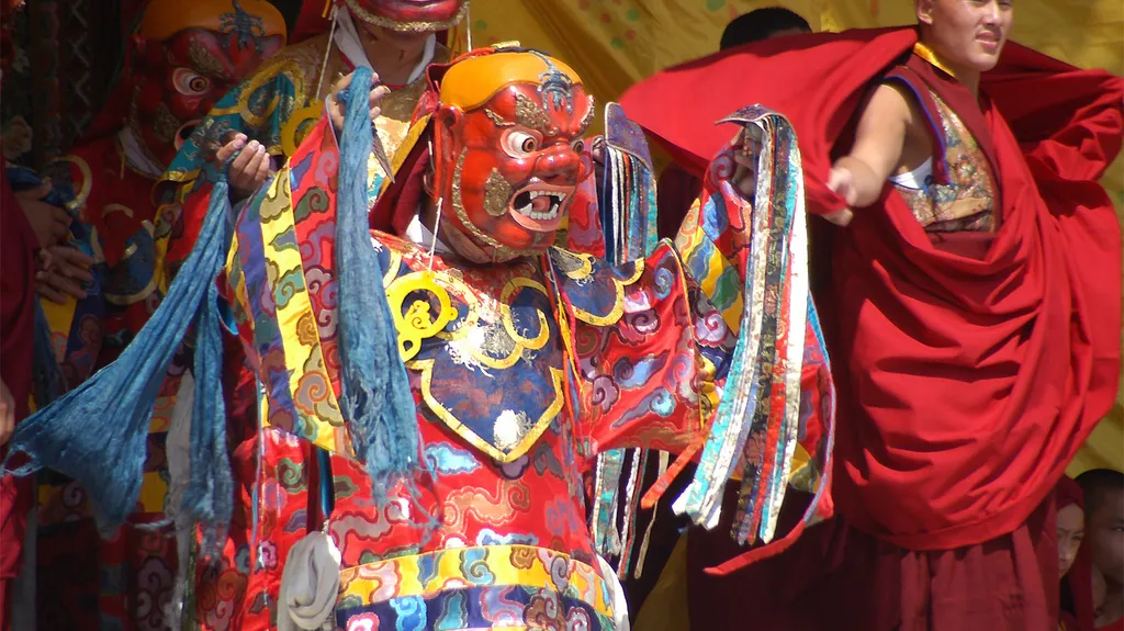 Rituální tanec tibetských mnichů