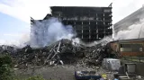 Budova číslo 34 v někdejším baťovském továrním areálu po požáru