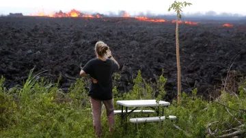 Erupce sopky na Havaji