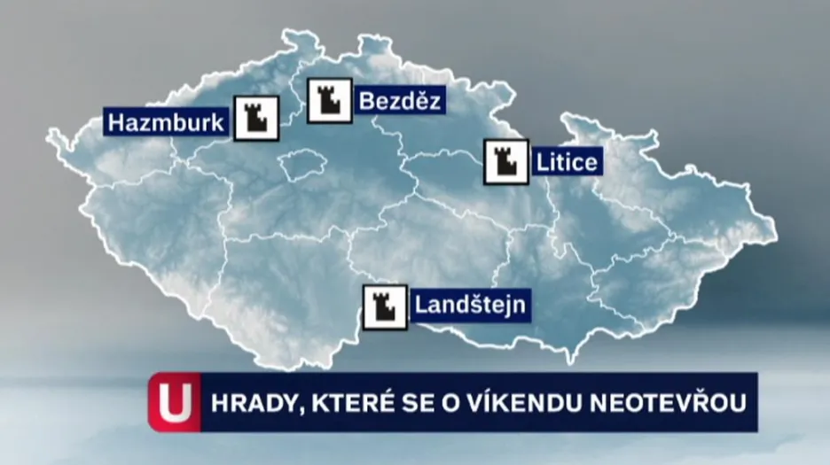 Hrady, které se o víkendu neotevřou