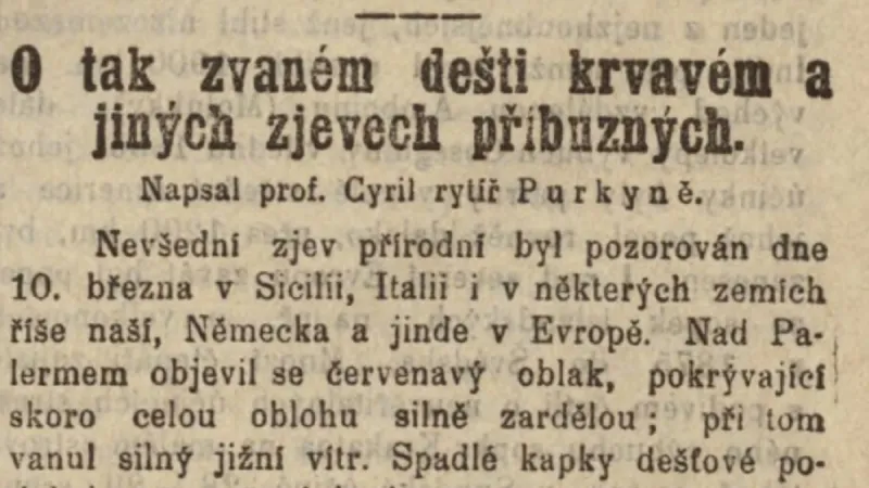 O saharském prachu v Národních listech