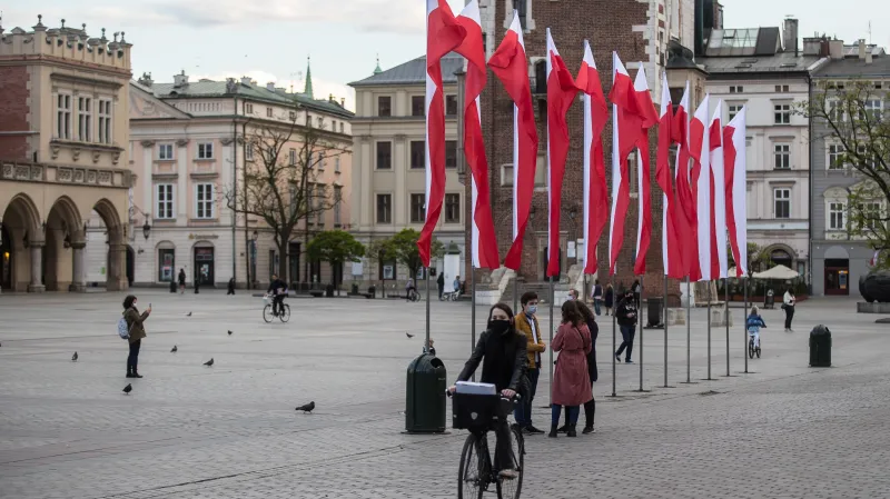 Centrum Krakova v době pandemie