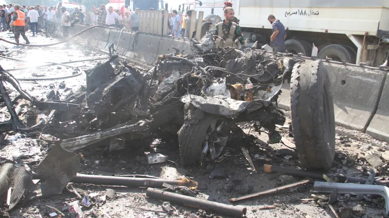 Následky výbuchu u syrského Tartúsu