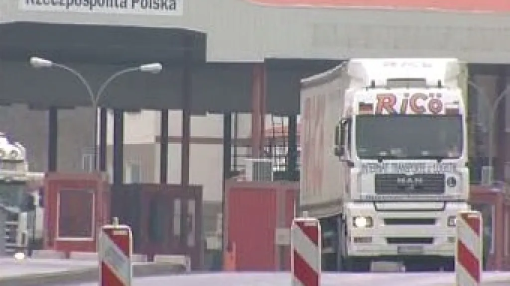 Kamion na polských hranicích