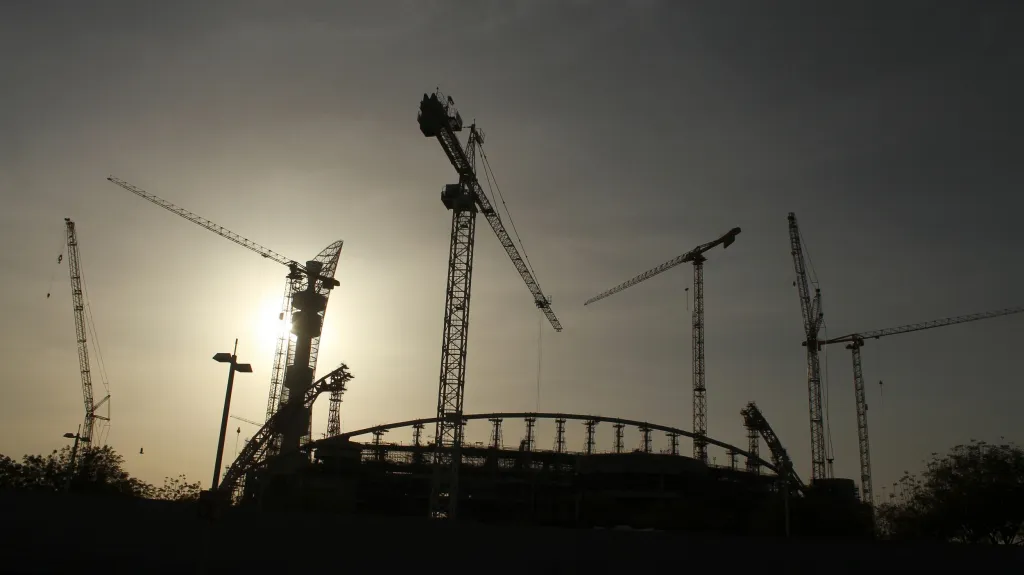 Stavba stadionu v Dauhá