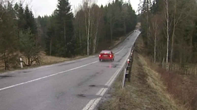 Místo nehody autobusu u Nažidel