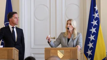 Šéf NATO Mark Rutte na návštěvě Sarajeva