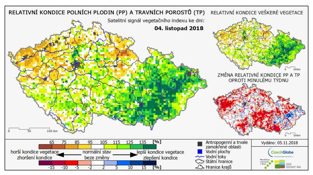 Mapa stavu rostlin