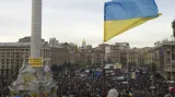 Demonstranti na kyjevském náměstí Nezávislosti