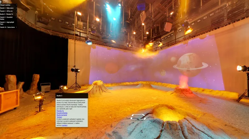 Virtuální prohlídka Českou televizí