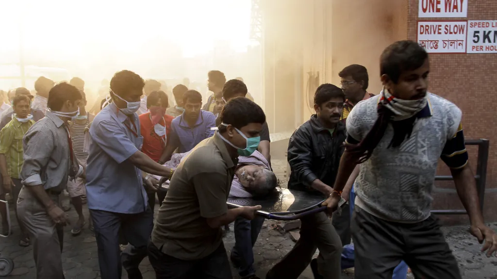 Požár pečovatelského domu v Kalkatě