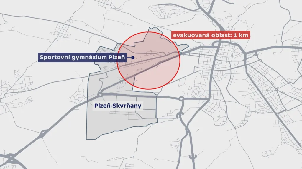 Evakuace v Plzni