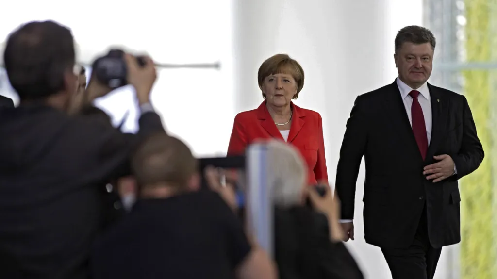 Angela Merkelová a Petro Porošenko