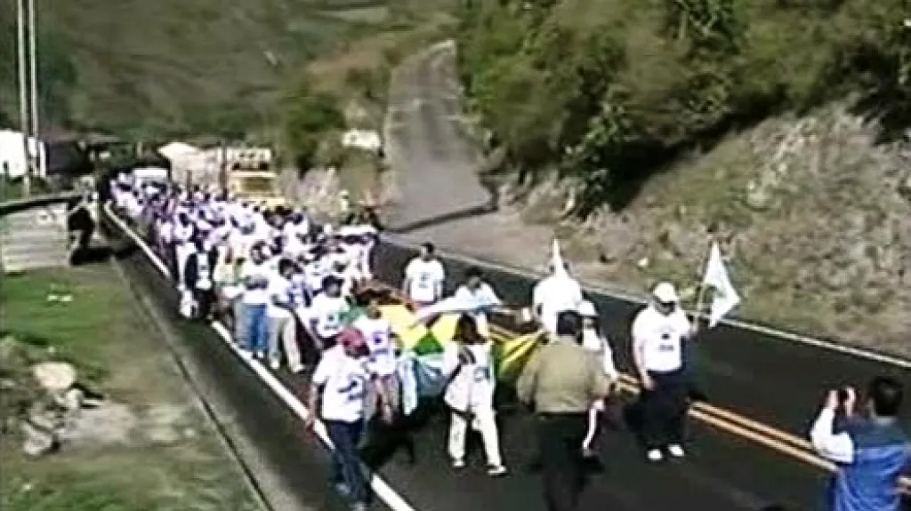 Protest proti hnutí FARC