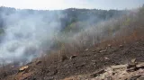 Spáleniště po požáru nedaleko Návojné