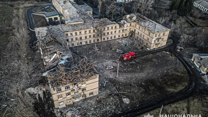 Nemocnice v Selydove po ruském útoku