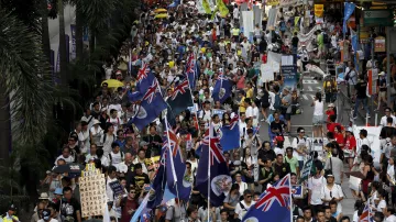Protesty v ulicích Hongkongu