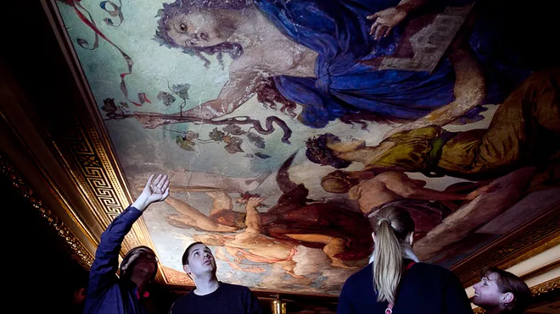 Stropní malby ve foyer Národního divadla