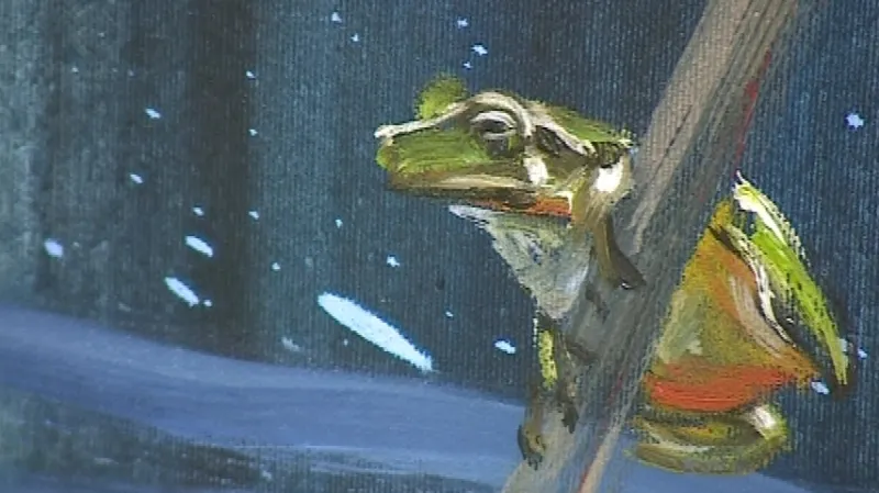 V detailech umělec používá realistickou malbu