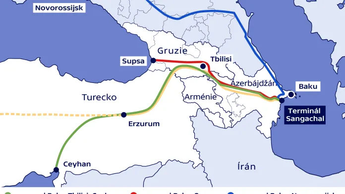 Ropovody a plynovody z Ázerbájdžánu