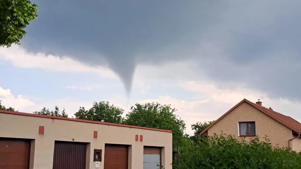 Tornádo nad Lubnou u Poličky v červnu 2023