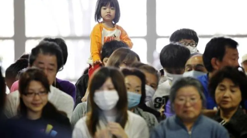 Evakuační centrum v Japonsku