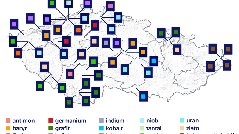Ložiska potenciálních zdrojů kritických nerostných surovin EU