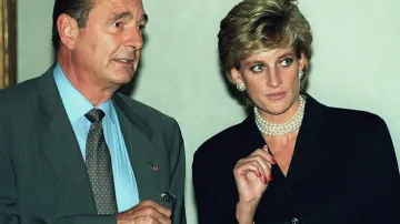 Chirac s princeznou Dianou v září 1995.