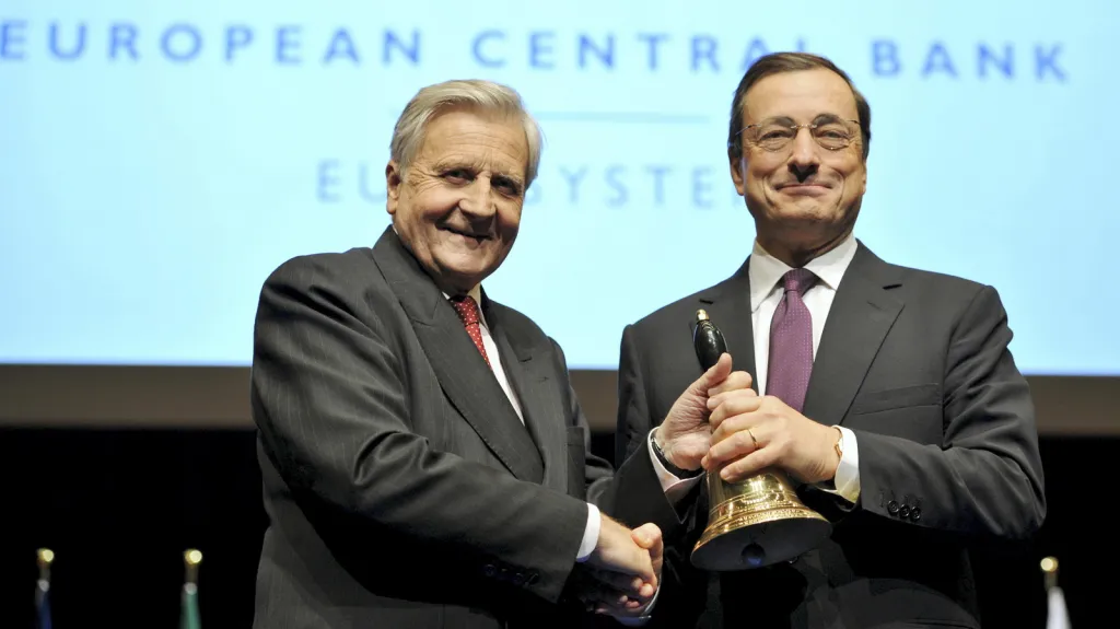 Jean-Claude Trichet a Mario Draghi