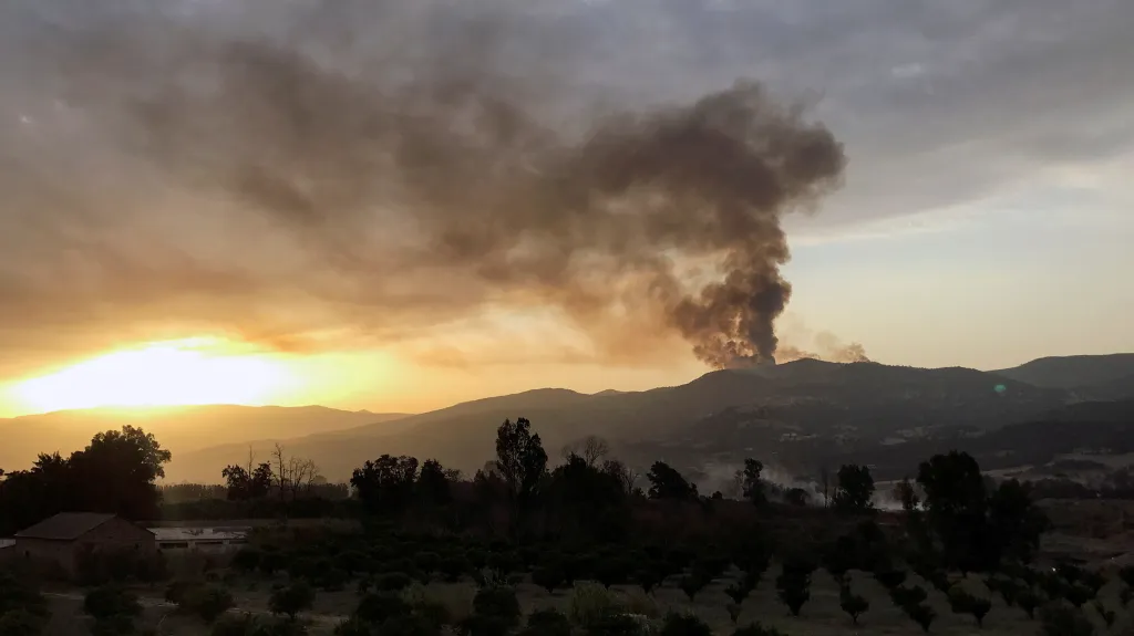 Požár v alžírské provincii Bidžája