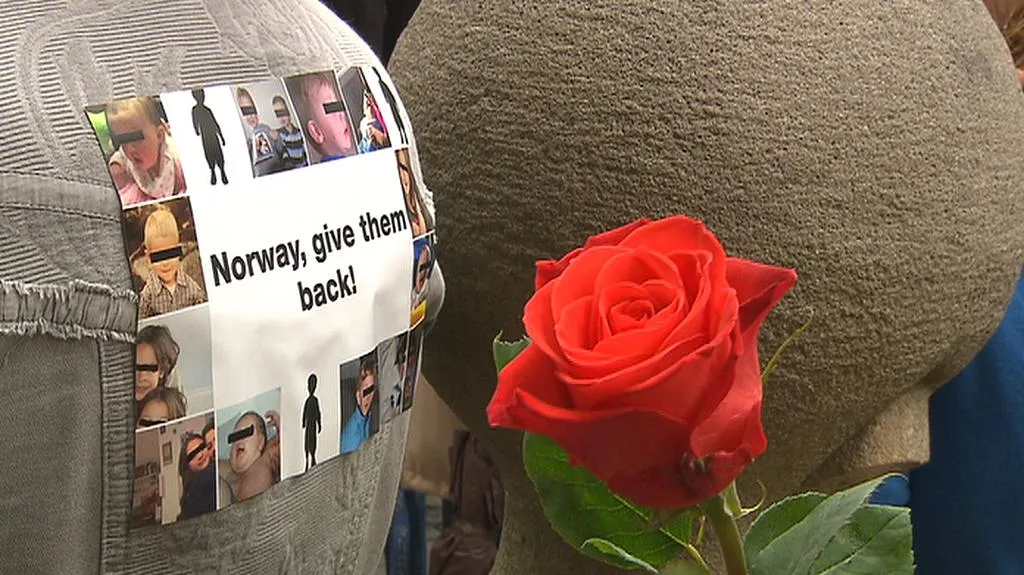 Pochod proti odebírání dětí norskými úřady